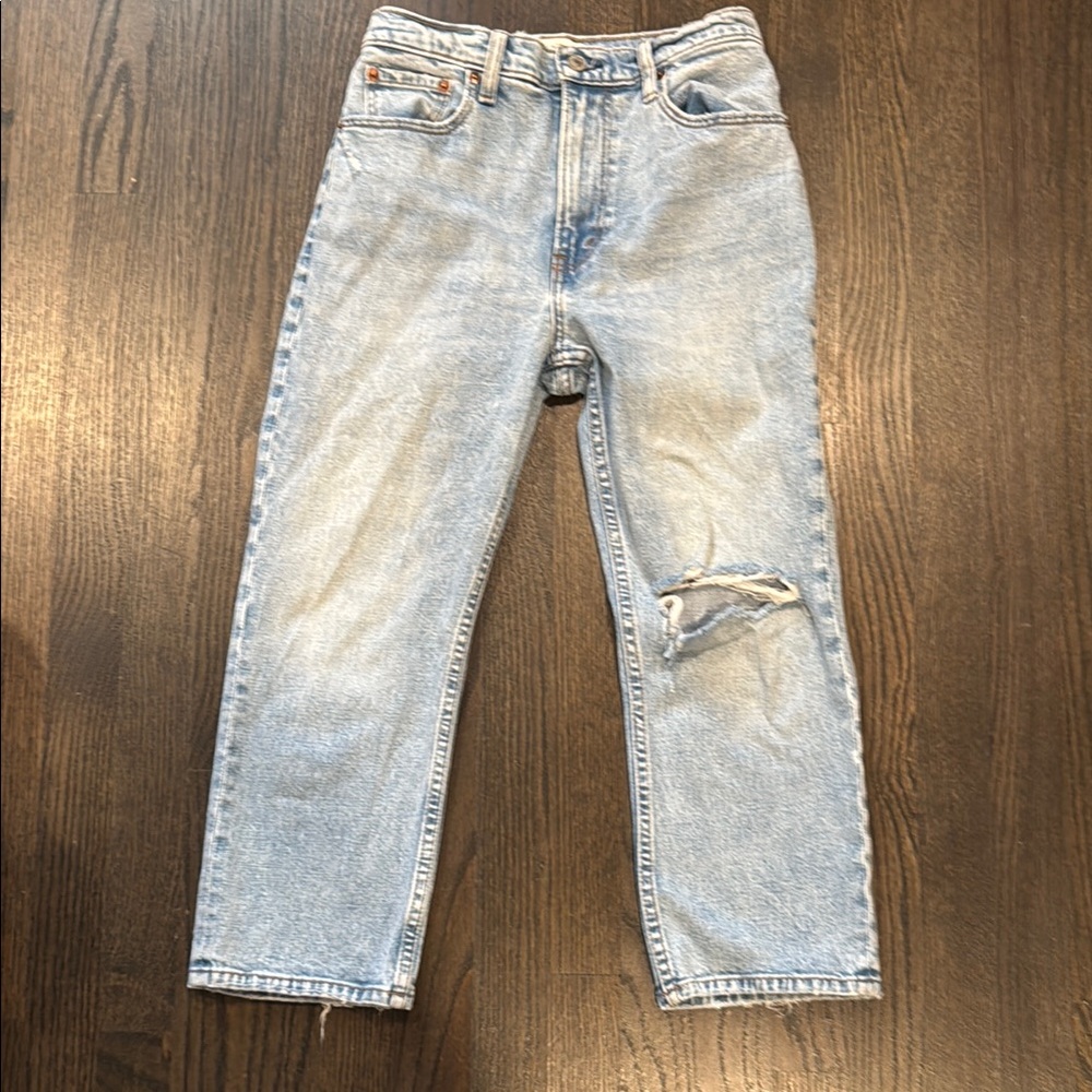 Abercrombie Light Blue Distressed Jeans